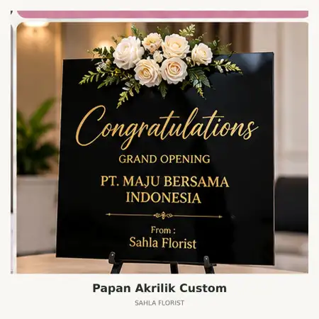 Papan Bunga Akrilik Sanggau